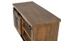 GINER Y COLOMER Mueble televisor de madera de acacia y mango con detalles en metal